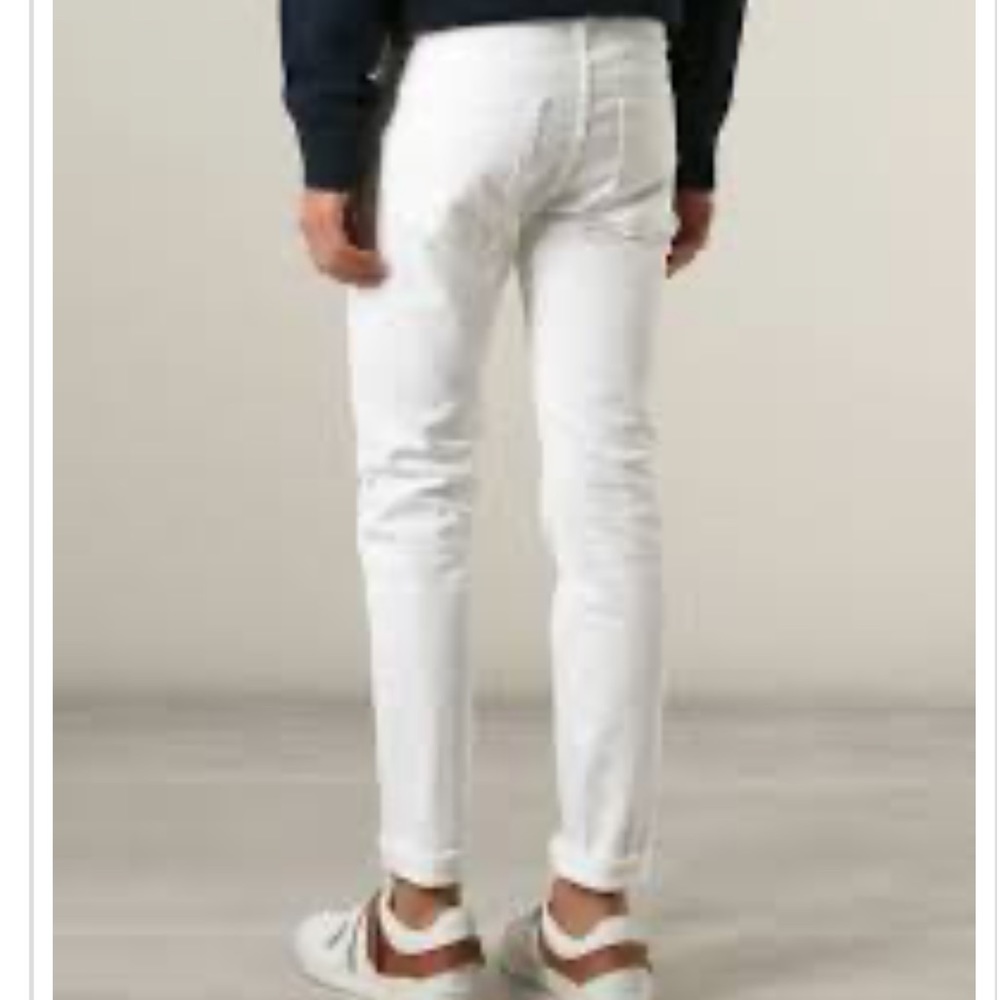 ACNE sz 32 x 34 max optic, white, straight leg jeans